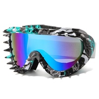 Lunettes de soleil d'hiver personnalisées avec logo, masque de snowboard surdimensionné, lunettes de ski, lunettes de neige pour hommes, lunettes de ski anti-buée cylindriques