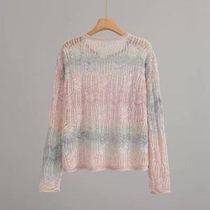 Maglione da <span class=keywords><strong>donna</strong></span> con Logo personalizzato maglieria primavera maglione girocollo di <span class=keywords><strong>lino</strong></span> a girocollo alla moda lavorato a <span class=keywords><strong>maglia</strong></span> - Product Image 2