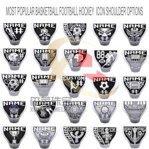 แหวนแชมป์ XILAI สั่งทำโลโก้ได้ ปรับแต่ง<span class=keywords><strong>ชื่อ</strong></span>และหมายเลขผู้เล่น แหวนฟุตบอล บาสเกตบอล คุณภาพสูง - Product Image 3