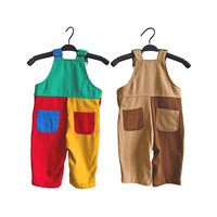 Vêtements pour enfants pour bébés printemps été garçons et filles bébé petits enfants bloc de couleur unie décontracté enfants bavoir pantalon