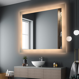 Specchio luminoso quadrato senza cornice personalizzato per il Design moderno del <span class=keywords><strong>bagno</strong></span> illuminato a parete hotel a 5 <span class=keywords><strong>stelle</strong></span> - Product Image 3