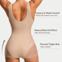 Ladymate ODM/OEM Bodysuit Modelador Femmes Shaping Slip Bodysuit Shaper Tummy Control Bodysuits Open Crotch Plus Size Shapewear