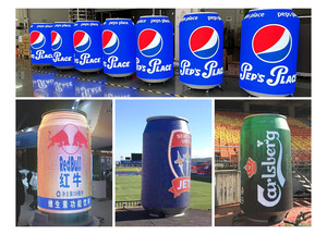 Háo Hức LED trong nhà đầy đủ màu sắc có thể hình dạng chai LED hiển thị độ phân giải cao Quảng Cáo Sáng tạo lon LED màn hình hiển thị - Product Image 4