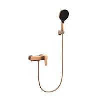 Ensemble de douche de luxe en laiton or rose avec robinet d'eau chaude et froide, série de robinets avec cartouche en céramique pour appartement et hôtel