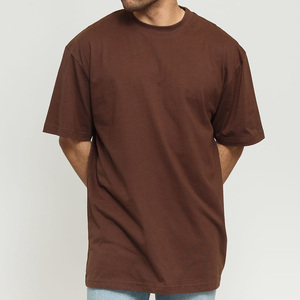 High Quality 200Gsm USA Custom <strong>Printing</strong> Design Men Rap Music Style 3 Pack Cotton Relaxed Fit Brown Embossed T Shirt With Collar - Product Image 2