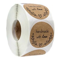 Étiquettes adhésives en vinyle écologiques, durables, imperméables, résistantes à la chaleur et à l'huile, forte adhérence, impression personnalisée pour café et aliments