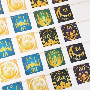 Ensemble complet <span class=keywords><strong>de</strong></span> 61 pièces <span class=keywords><strong>pour</strong></span> le compte à rebours <span class=keywords><strong>de</strong></span> l'Aïd avec cartes à gratter aux couleurs et motifs variés <span class=keywords><strong>pour</strong></span> la célébration du Ramadan en famille - Product Image 3