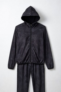 Survêtement unisexe à manches longues avec capuche, léger, en polyester, pour adulte, vêtements décontractés de printemps - Product Image 1