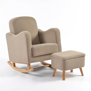 Modern Sherpa nursing room care center breastfeeding nursery rocking chair for New Parent - Product Image 1