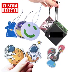 Cheap Products Promotional Accessories Custom Design Decorative Auto Perfume Paper Hanging Car Air Freshener