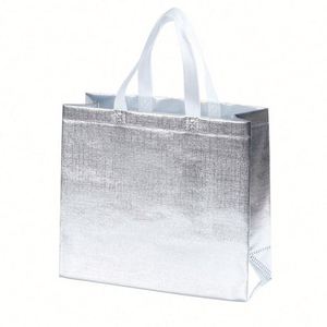Custom <b>Printed</b> Logo Reusable Foldable PP Coated Laser Non-Woven Fabric Bags - Product Image 6