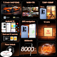 Smartphone OnePlus 15 16G+1TB Android 15 5G avec reconnaissance d'image IA, écran perforé, téléphone portable plein écran, approvisionnement direct usine
