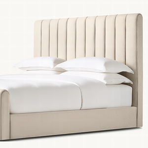Мягкая кровать RH MARMONT, двойная регулируемая складная мягкая подножка на платформе, бежевая роскошная мебель для спальни, Современная канальная - Product Image 5