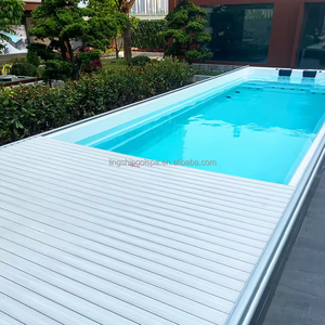 Couverture automatique de <span class=keywords><strong>piscine</strong></span> de natation de sécurité d'hiver gonflable de tissu renforcé de PVC - Product Image 5