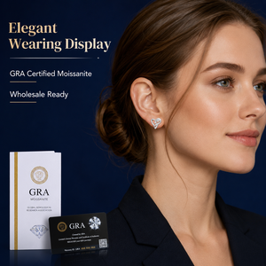 Boucles d'oreilles clous en argent sterling 925 avec moissanite en forme <span class=keywords><strong>de</strong></span> cœur, taille brillant rond pavé, pour <span class=keywords><strong>femme</strong></span>, vente en gros - Product Image 6