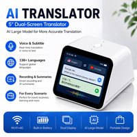 Traducteur intelligent AI KINGONE 5 pouces, prend en charge 35 langues, diffusion vocale, appareil visuel pour les services hôteliers et commerciaux