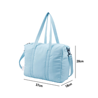 Sac fourre-tout matelassé grande capacité avec logo personnalisé, sacs à bandoulière décontractés pour femmes, sac à main multifonctionnel pour les trajets quotidiens