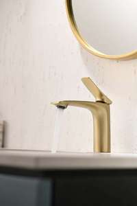 Mitigeur moderne H59 en laiton à poignée unique, à poser sur le plan, anti-éclaboussures, eau chaude et froide, pour salle de bain, lavabo, toilettes 0502 / 0 - Product Image 2