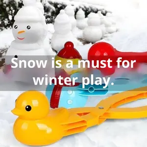 Jeu d'hiver Jouet pour enfants Snowball Clip Fights Game Quick Flexible Simple Heart Duck Shape Snow Ball Maker - Product Image 3