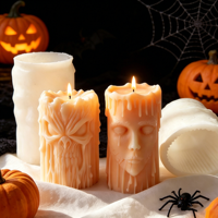 Moule en silicone antiadhésif de qualité supérieure pour la décoration de gâteaux d'Halloween, en forme de visage de démon, pour un démoulage facile
