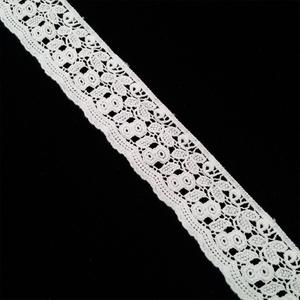 Giysi için yaprakları daire Floret desen pamuk dantel ile beyaz içi boş - Product Image 2