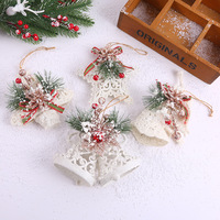 Décoration de Noël de haute qualité, écologique, petite pendentif en plastique créatif, cloche d'arbre, renne, accessoire de décoration de vacances