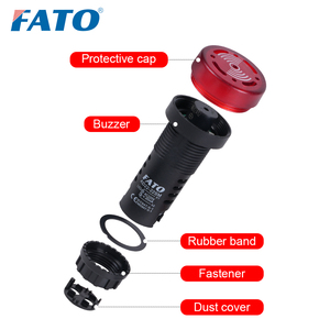 Fato <span class=keywords><strong>AD22</strong></span>-22SM buzzer đèn flash tín hiệu ánh sáng báo động chỉ số màu đỏ <span class=keywords><strong>LED</strong></span> 12V 24V 220V 380V AC DC nhựa bảng điều khiển điện - Product Image 6