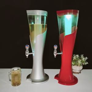 Accessoires de boissons en plastique 3L Tour de bière à double robinet clignotant pour distributeur de boissons Gaffel Becker Co <span class=keywords><strong>Ganter</strong></span> Brewery - Product Image 6