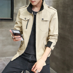 Logo personnalisé 2025 nouveau automne hommes décontracté coton veste mince mode lavé hommes version coréenne confortable à la mode - Product Image 2