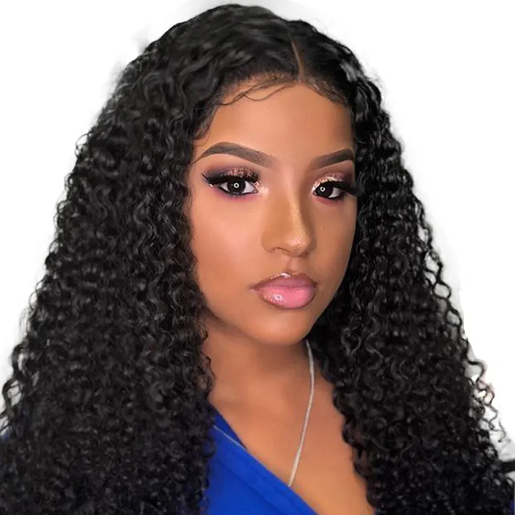 Malaysian Kinky Curly Hair Bundles With Closure Remy Human Hair 4 Piece Bundles Natural Color Apple Girl Hair