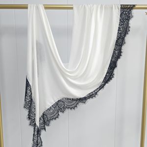 ผ้าพันคอผ้าฝ้ายแต่งลูกไม้ยาวอเนกประสงค์สำหรับผู้หญิง ฮิญาบ ผ้าคลุมศีรษะ แฟชั่นชาติพันธุ์มาเลย์ตะวันออกกลาง สำหรับทุกฤดูกาล - Product Image 6