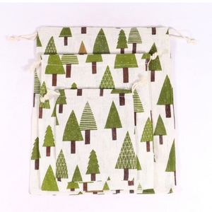 Sacs à cordon en coton et lin imprimés sur mesure 25x31cm, pochette fantaisie pour cadeaux, bijoux, bonbons, fêtes et événements - Product Image 5