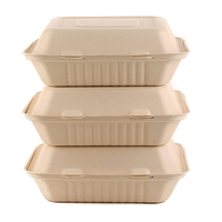 Boîte alimentaire, conteneur bento, boîte à gâteau, boîte à clapet, boîte en pulpe de papier, boîte à burger en bagasse
