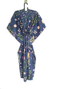 Vestido Kaftán de una Pieza de Algodón para Mujer, Hecho a Mano, Ligero, Estilo Boho, para la Playa o el Resort, Transpirable y de Secado Rápido - Product Image 2