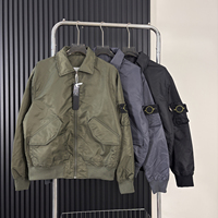 Veste bomber MA1 Stone Patch Logo pour homme, veste de vol multi-poches