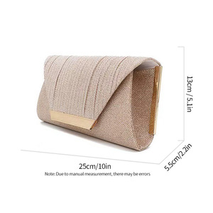 Bolso de Mano Tipo Clutch con Cadena Simple, Moderno y Elegante, para Damas, para Fiestas y Eventos Nocturnos - Product Image 5