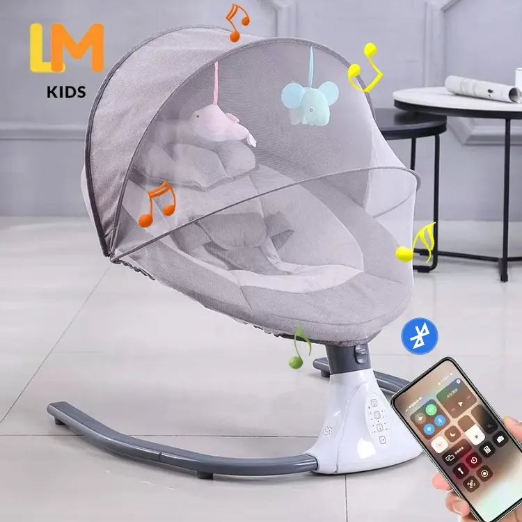 LM KIDS baby swing electric bed baby bouncer, rocking chair electric cradle swing for babies Cradle Bassinets Cot Bed Set