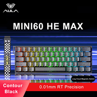 Aula MINI60 HE PRO Serisi Mekanik Ergonomik Hot-Swap USB-C Kablolu 2.4G BT RGB Manyetik Anahtarlı 3 Modlu 8000Hz Klavye