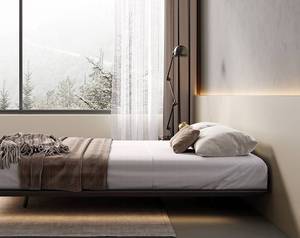 Kainice Thiết kế Hiện Đại Đồ nội thất nhà đầy đủ Nữ Hoàng Kích thước bọc nền tảng giường với kim loại cơ sở đầu giường cho phòng ngủ căn hộ - Product Image 1