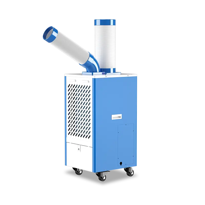 220V 50Hz 9000BTU Air cooler portable Air Conditioner Industrial Chiller with ajustable direction mobile cooling outlet pipes