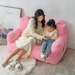 Silla de acento nórdico terciopelo rosa fuerte PUF sofá perezoso PUF sofá <span class=keywords><strong>Puff</strong></span> Divano muebles Beanbag sofá fabricante personalizado - Product Image 4