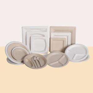 Cajas de papel para caña de azúcar, vajilla ranurada para almacenamiento y exhibición de alimentos para uso doméstico e industrial - Product Image 4