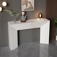 Table d'entrée en acier de style italien, design minimaliste moderne, console extrêmement étroite pour salon et hôtel