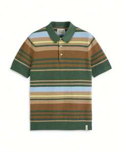 Camiseta informal personalizada, camisa al por mayor, Polo de manga corta de algodón transpirable a rayas, Polo de punto para hombre con cuello - Product Image 1