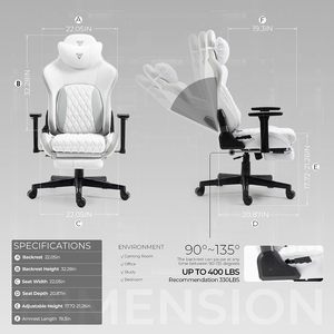 Thêu logofree tùy chỉnh chuột Pad bán buôn Racing <span class=keywords><strong>Racer</strong></span> ghế 1 Piece miễn phí vận chuyển sang trọng chơi game Trắng ghế với footrest - Product Image 6