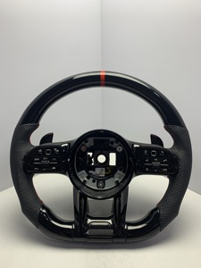 Volante Personalizzato per <span class=keywords><strong>Mercedes</strong></span> <span class=keywords><strong>Benz</strong></span> <span class=keywords><strong>W205</strong></span> C43 GLA45 GLC43 AMG Classe CLA C117 X156 C218 W213 X253 C253 W166 W222 SLC R172 R231 - Product Image 1