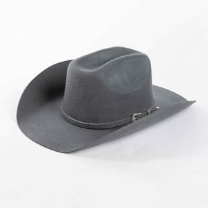 Customize High Quality Winter Cowboy Hat High Quality 100% Australian Wool Felt Fedora Hat Wholesale Blue Cowboy Hat for Men - Product Image 5