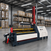 Machine à cintrer les tôles à quatre rouleaux motorisée PLSON pour la fabrication de structures en acier/aluminium, de coques de réservoirs et de chaudières, avec une puissance de 11 kW
