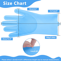 Gants de toilettage réutilisables en silicone pour animaux de compagnie, 3000 rainures, pour élimination des poils humides et secs, massage doux, outil de démêlage pour chiens et chats, salle de bain