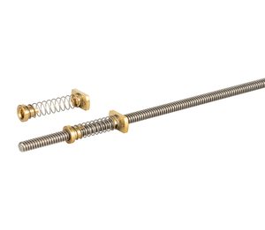 Lot de 2 écrous à ressort anti-jouet T8 à bords coupés, pas de 2 mm, déport de 8 mm, pour vis sans fin en laiton - Product Image 3